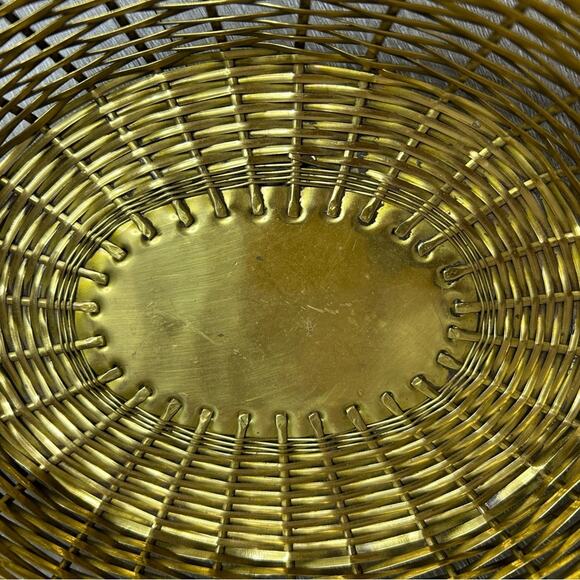 Vintage- India- Brass Woven regency- decor - golden- retro - Picture 7 of 10